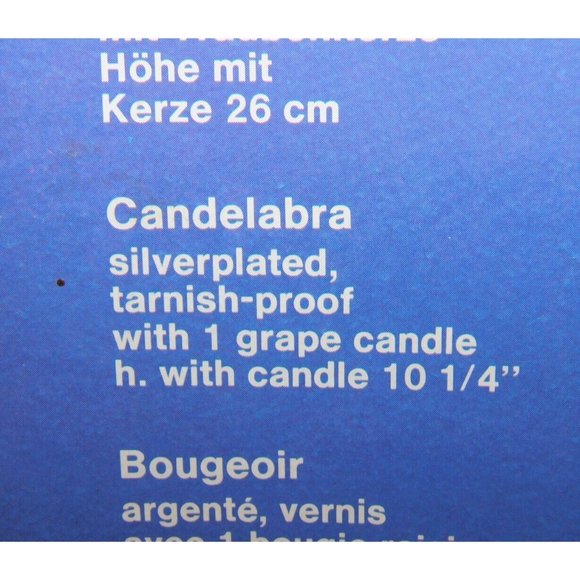 VTG BMF Traubenleuchter Germany Silver Plated Grapes Candelabra Candle NEW - Picture 4 of 12